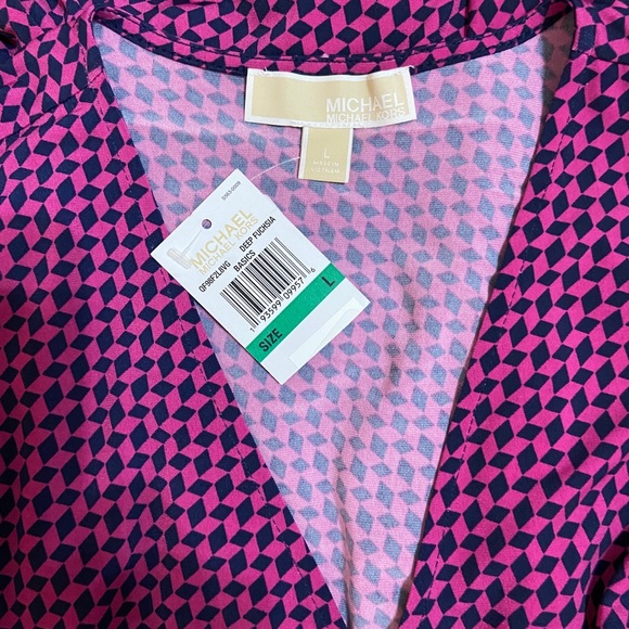 Michael Kors wrap dress deep fushsia Sz L - Picture 7 of 7